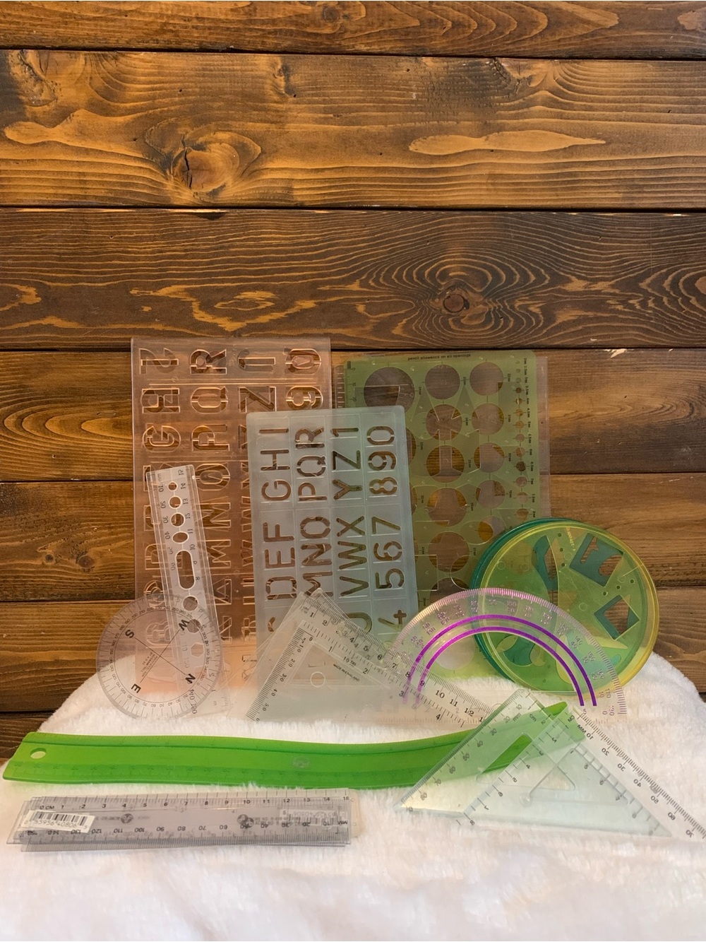Vintage Drawing Tool Set with Stencils